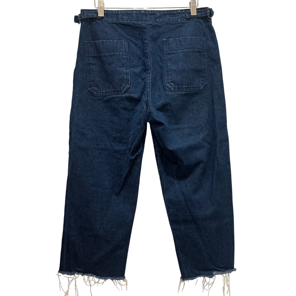 Vintage Levi's 511M 1985 Jeans Women 29 Dark Blue Wide Leg Utility Crop USA Made - Picture 6 of 9